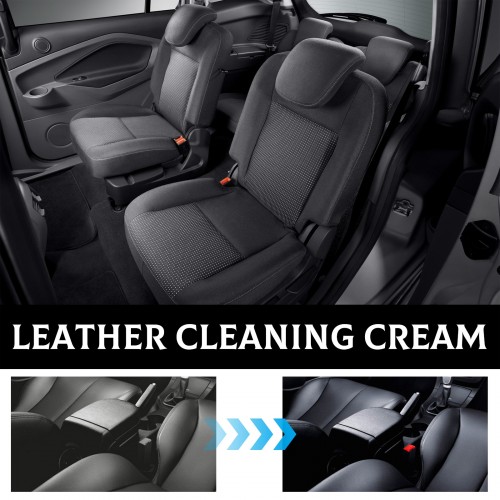 Rayhong Leather Cleaning Cream Car Leather Seat Maintenance Care Oil, Interior Polishing Furbished Leather Sofa Cleaning, Stain Removal 100g